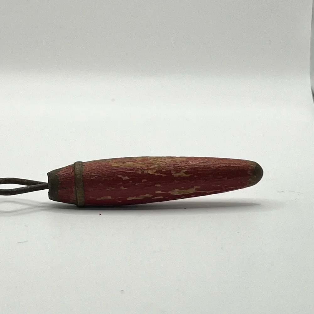 Vintage Mini Strainer Rustic Kitchen Colander Farmhouse Decor Red‎ Wood Handle